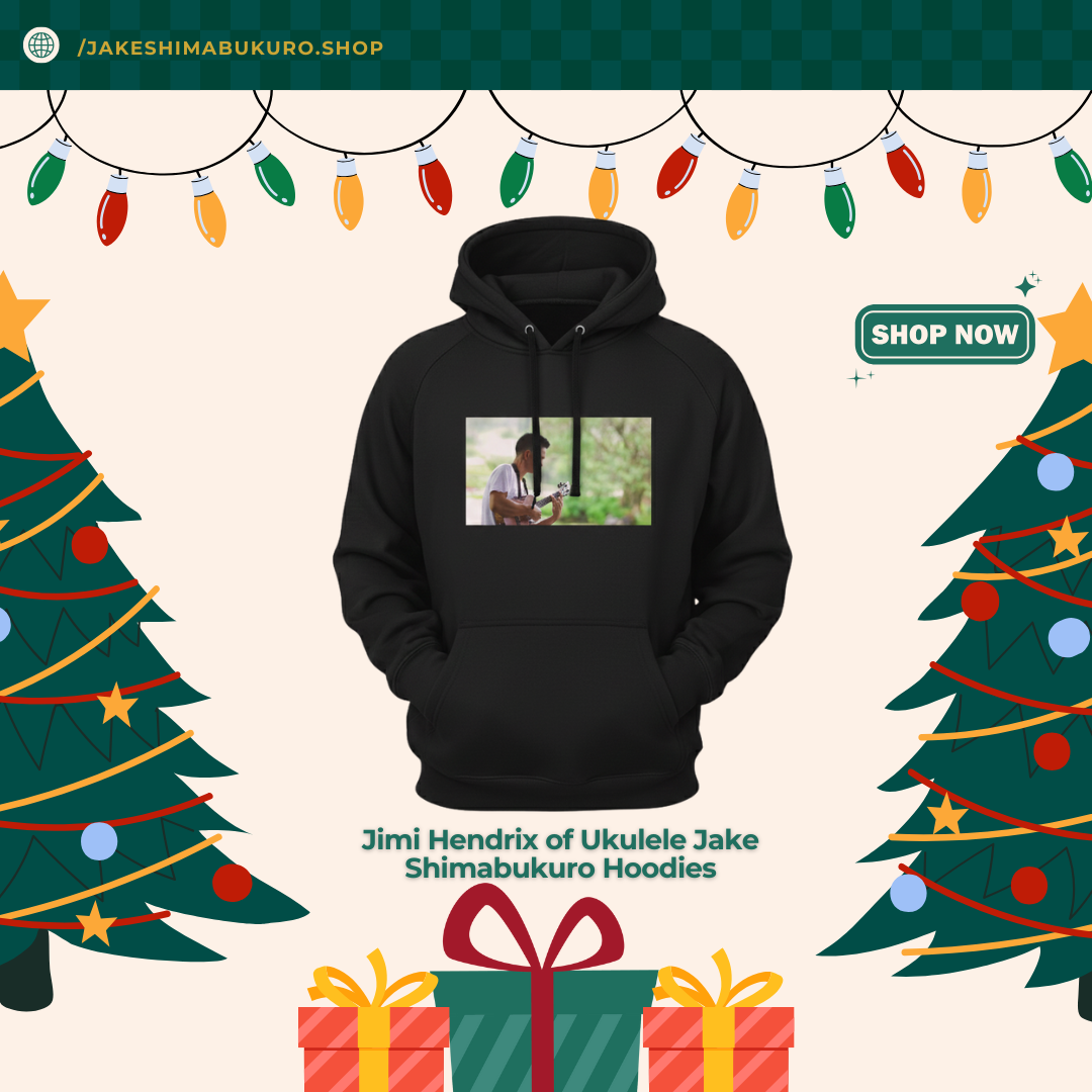 Jimi Hendrix of Ukulele Jake Shimabukuro Hoodies